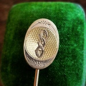 Vintage Odd Fellows stick pin gold tone I.O.O.F. stickpin lapel fraternal